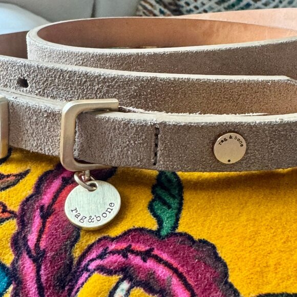 Rag & Bone Rebound Suede Belt – Camel – Medium – Gold Buckle - 36 main image 10
